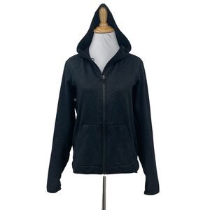 Nike Vixen Hooded Jacket Womens S Black Jacquard Full Zip Therma Fit Lightweight